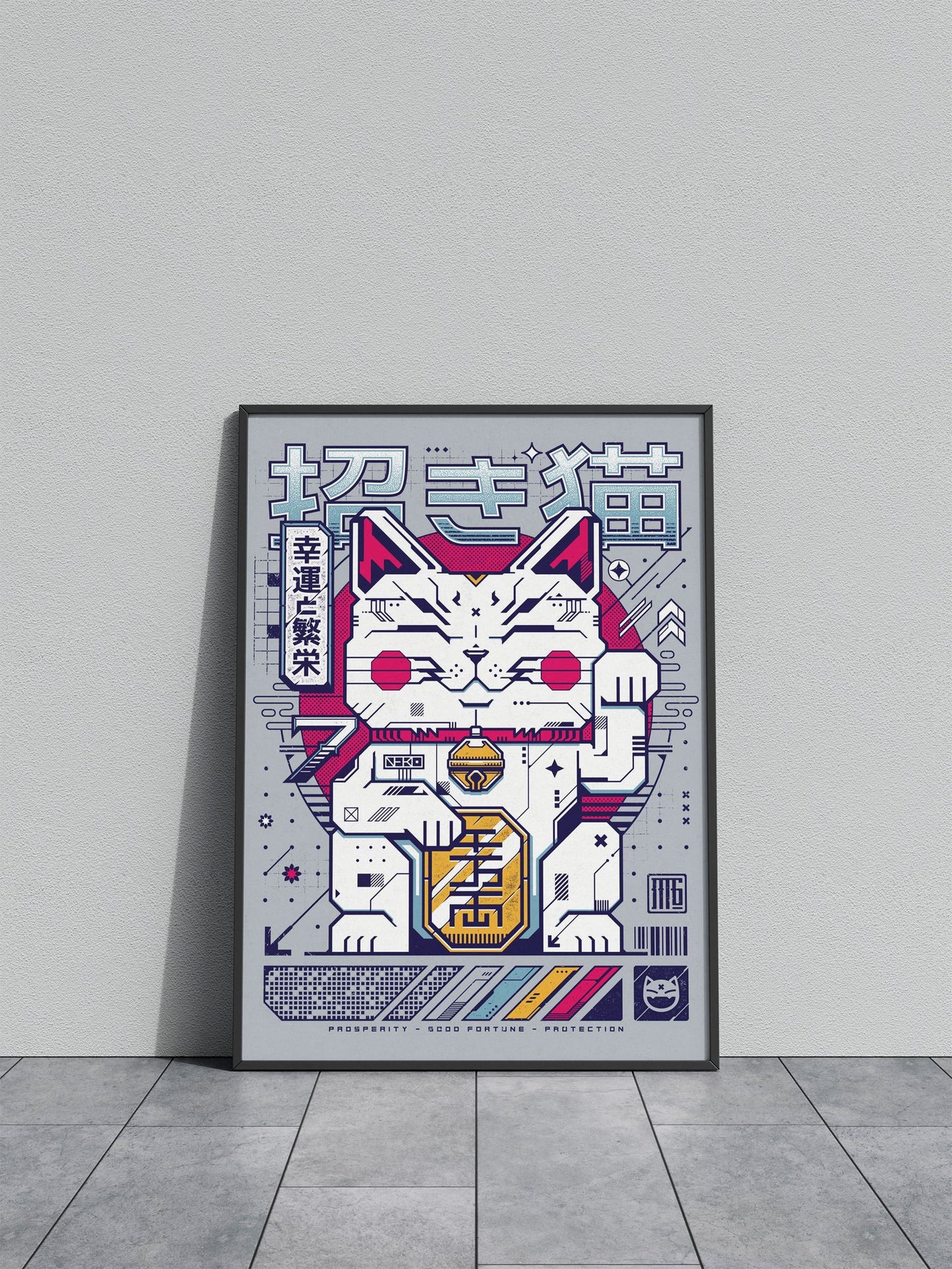 Maneki Neko Asian Style Poster | Wall Art for Home & Office | High-Quality Print - High-Quality Visual Display