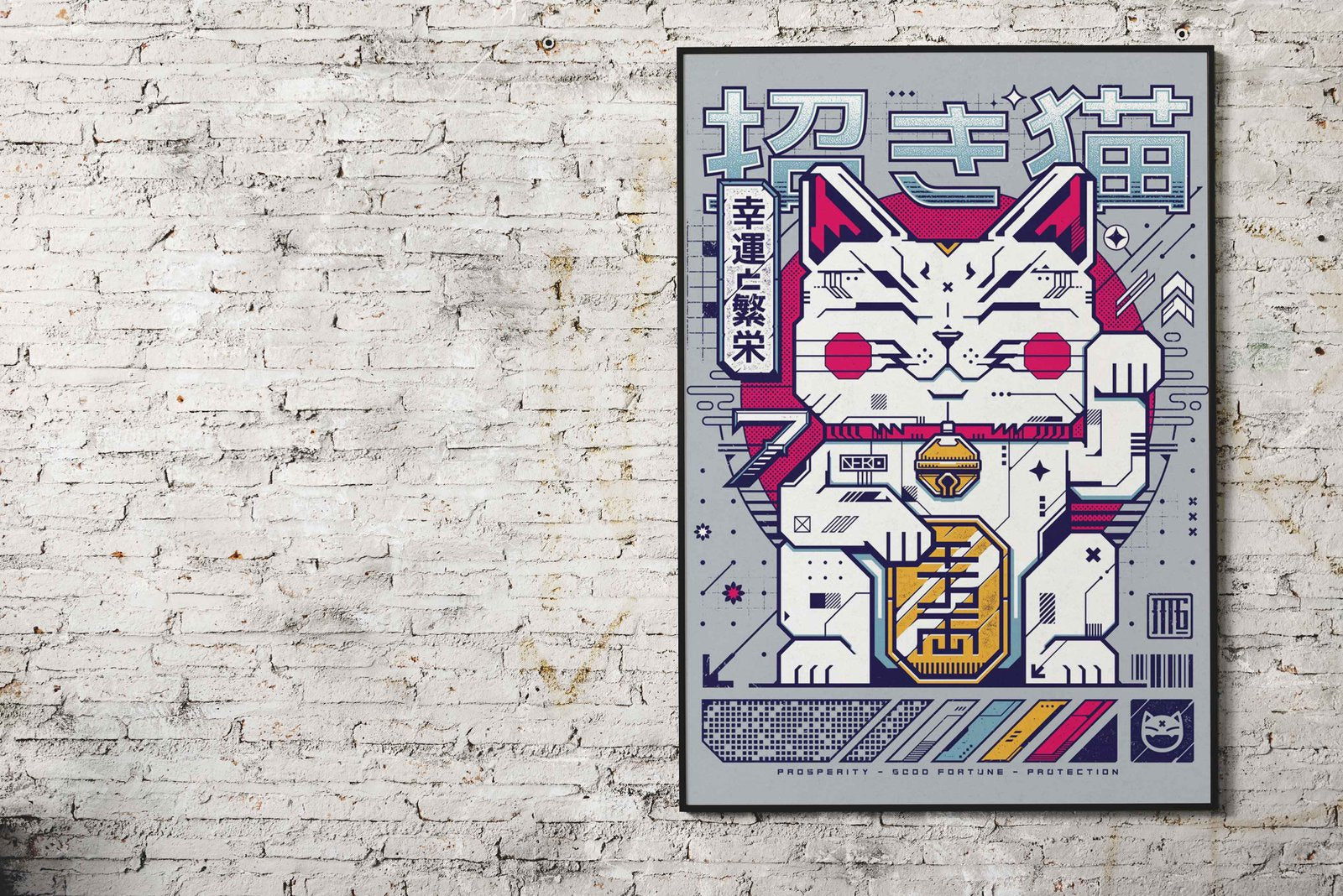 Maneki Neko Asian Style Poster | Wall Art for Home & Office | High-Quality Print - High-Quality Visual Display