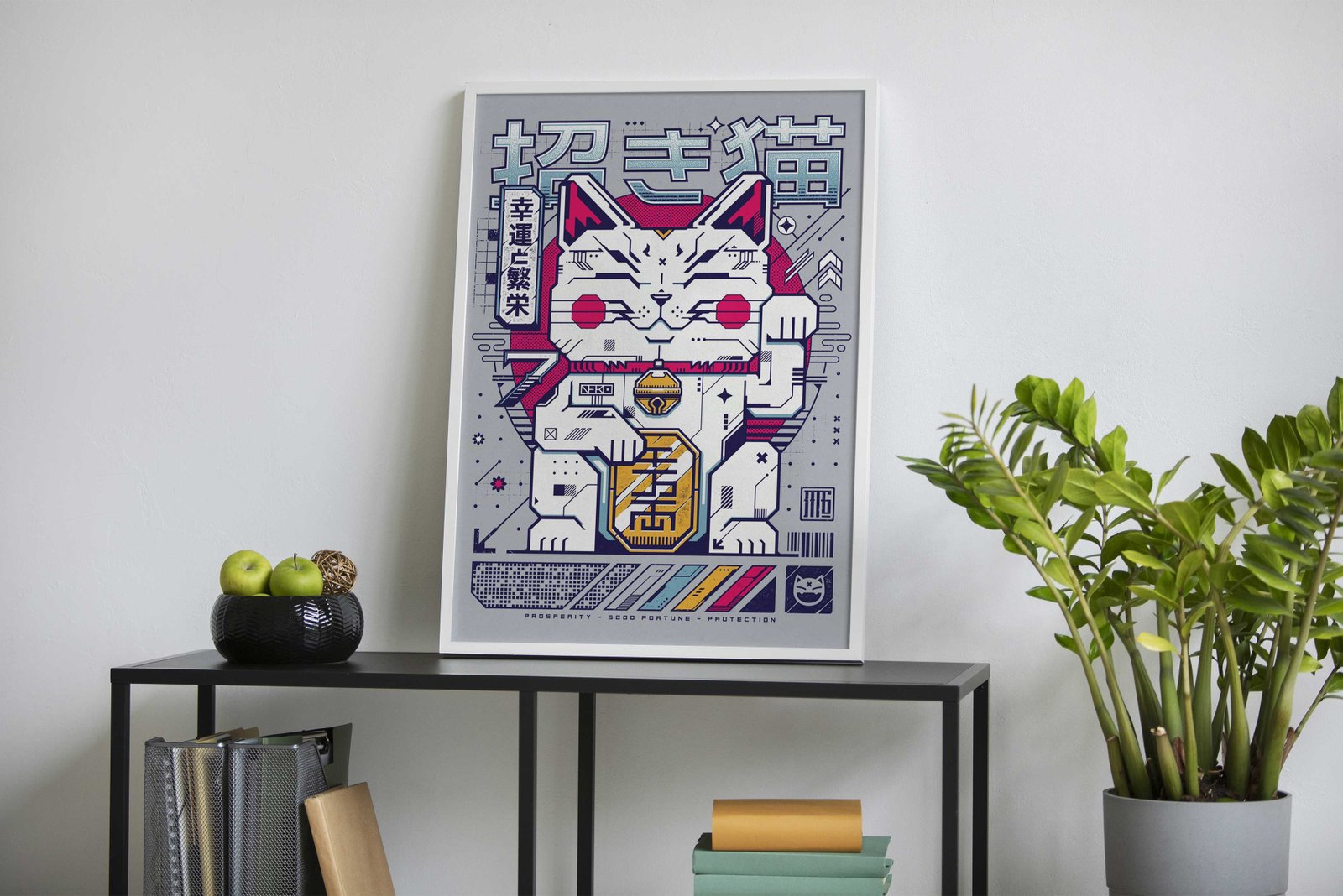 Maneki Neko Asian Style Poster | Wall Art for Home & Office | High-Quality Print - High-Quality Visual Display