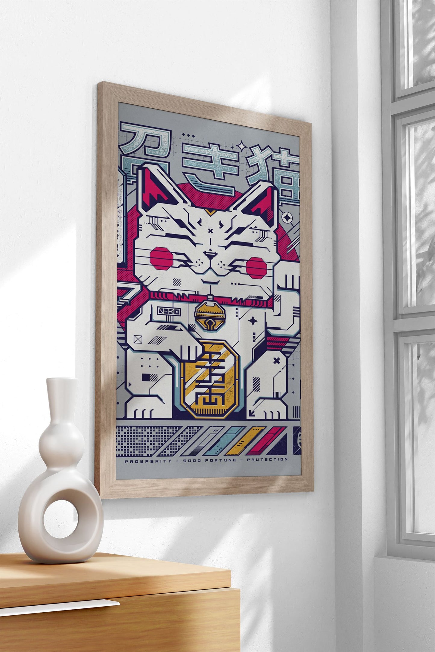 Maneki Neko Asian Style Poster | Wall Art for Home & Office | High-Quality Print - High-Quality Visual Display