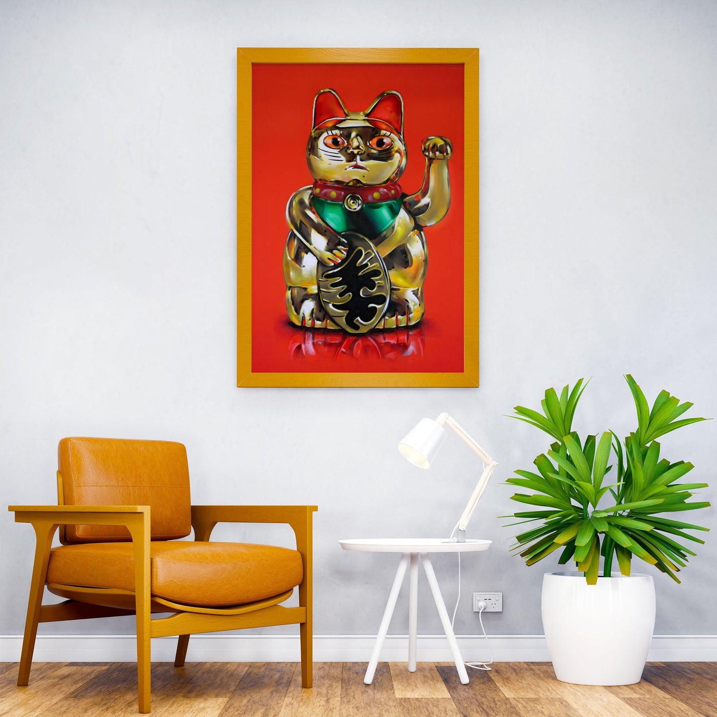 Maneki Neko painting Asian Style Poster | Wall Art for Home & Office | High-Quality Print - High-Quality Visual Display
