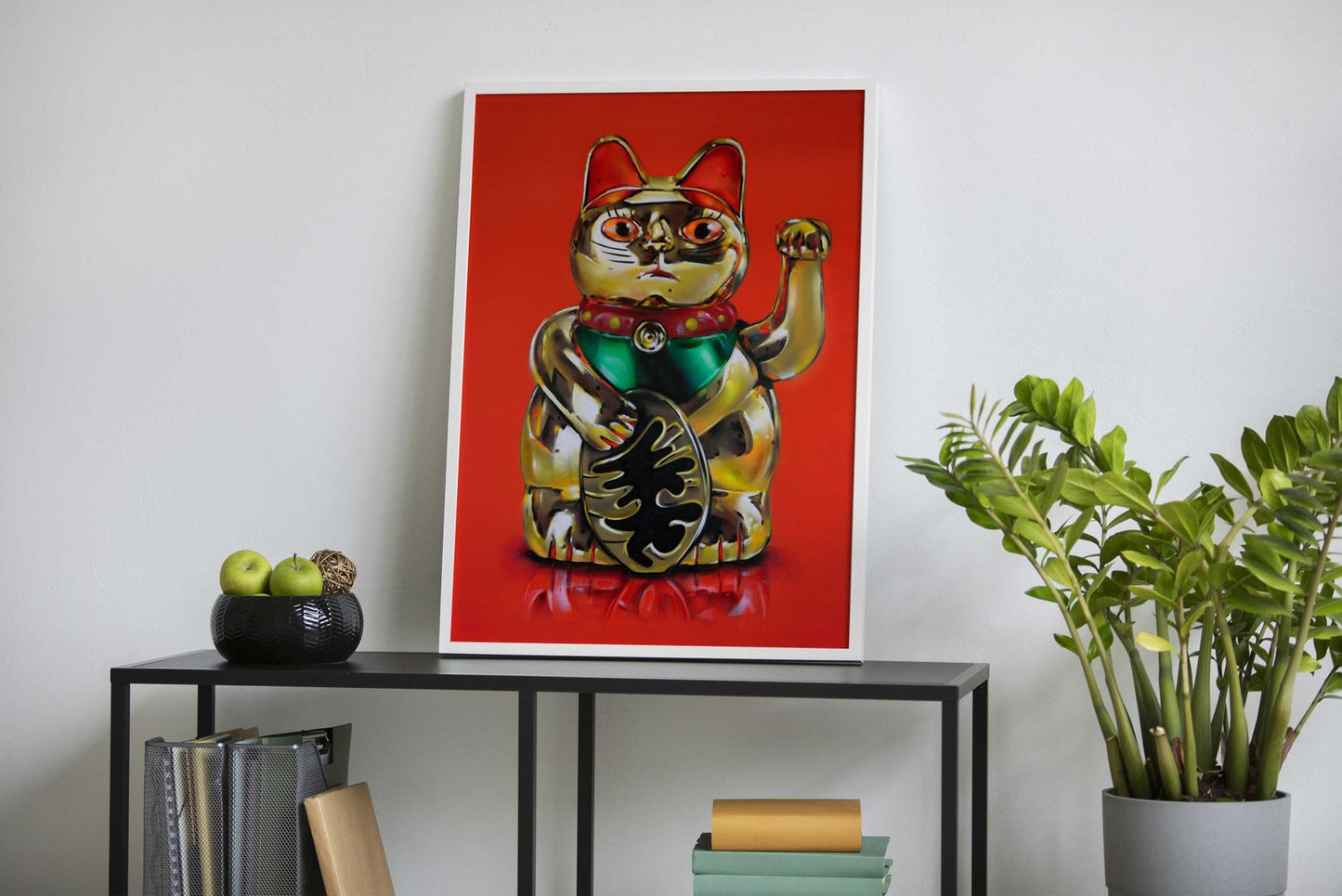 Maneki Neko painting Asian Style Poster | Wall Art for Home & Office | High-Quality Print - High-Quality Visual Display