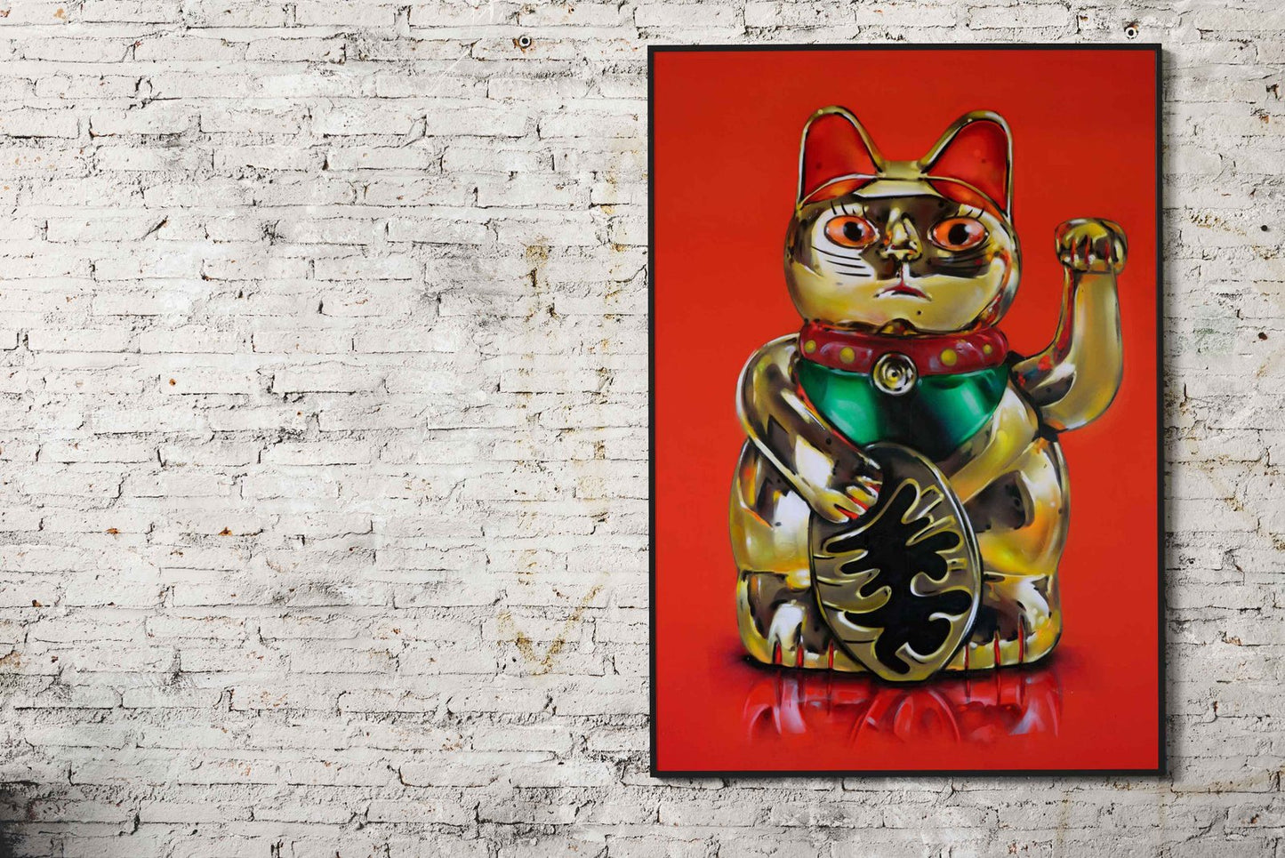 Maneki Neko painting Asian Style Poster | Wall Art for Home & Office | High-Quality Print - High-Quality Visual Display