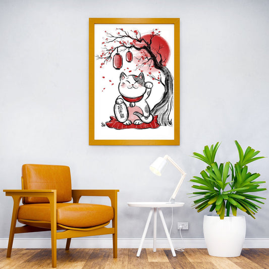 ManekiNeko Asian Style Poster | Wall Art for Home & Office | High-Quality Print - High-Quality Visual Display