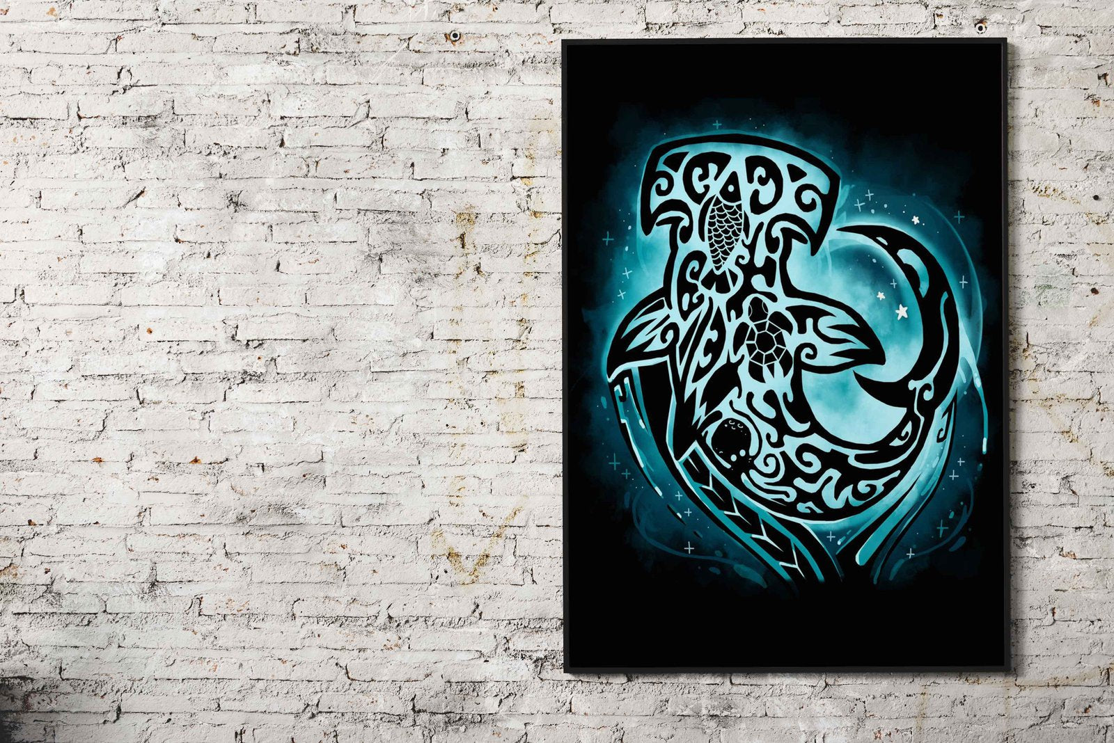 Maori Shark Asian Style Poster | Wall Art for Home & Office | High-Quality Print - High-Quality Visual Display