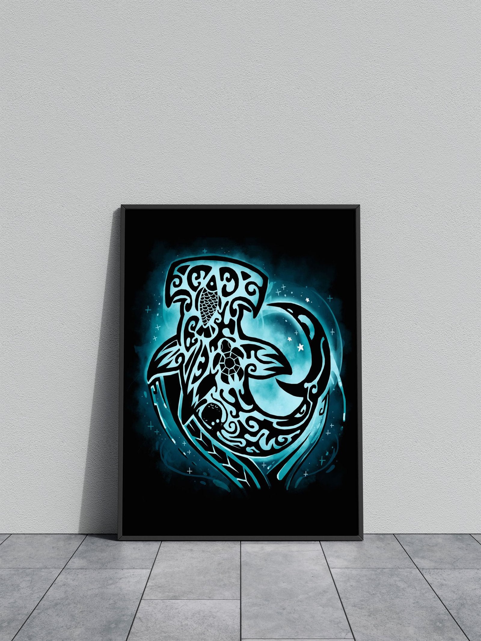 Maori Shark Asian Style Poster | Wall Art for Home & Office | High-Quality Print - High-Quality Visual Display