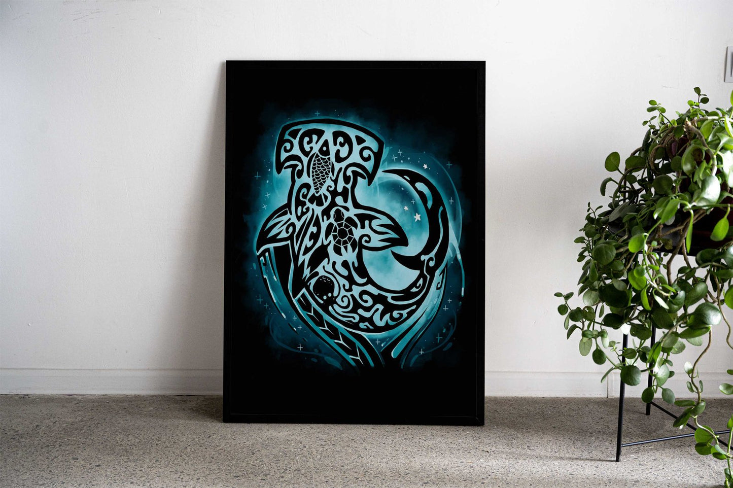Maori Shark Asian Style Poster | Wall Art for Home & Office | High-Quality Print - High-Quality Visual Display