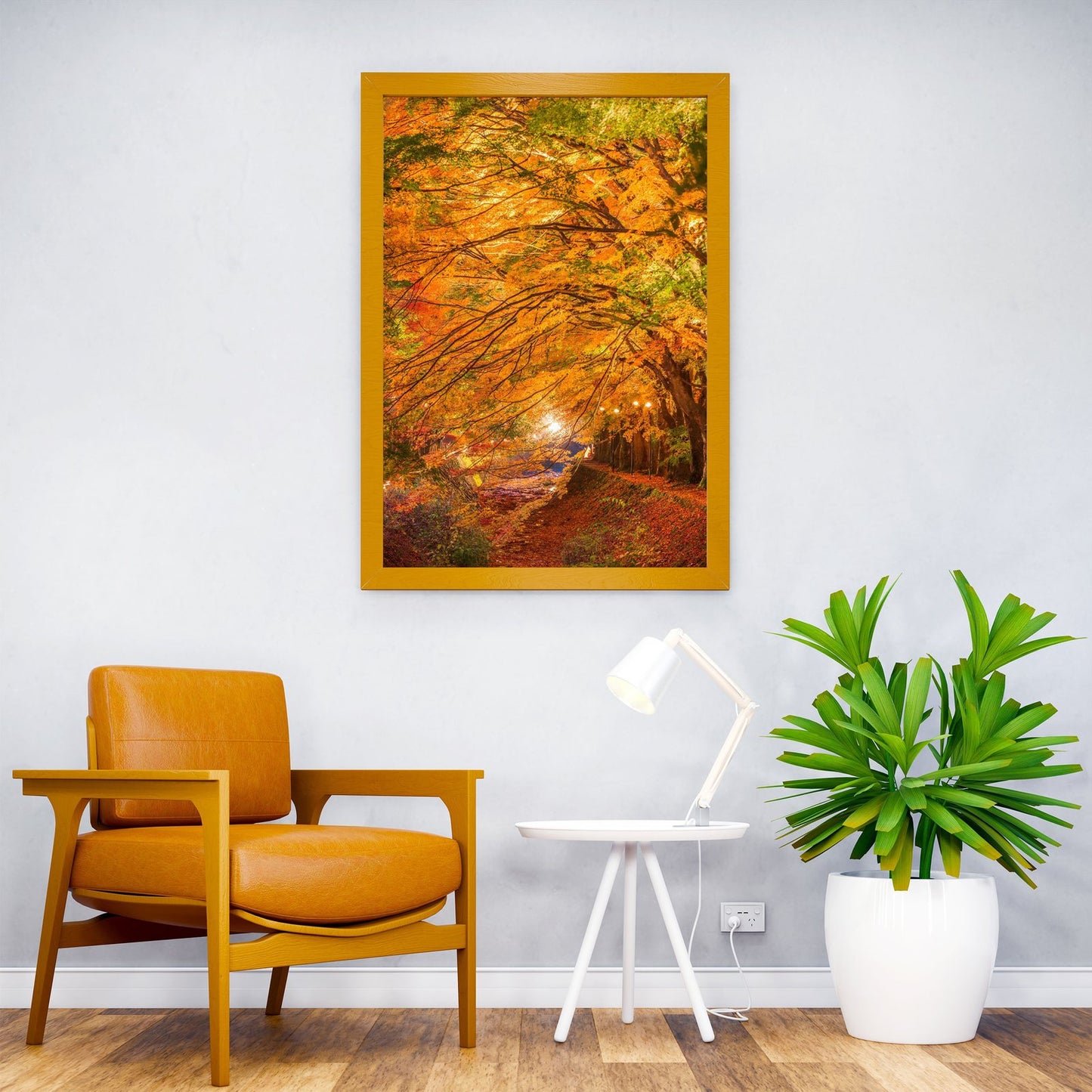 Maple Lake Kawaguchi Asian Style Poster | Wall Art for Home & Office | High-Quality Print - High-Quality Visual Display