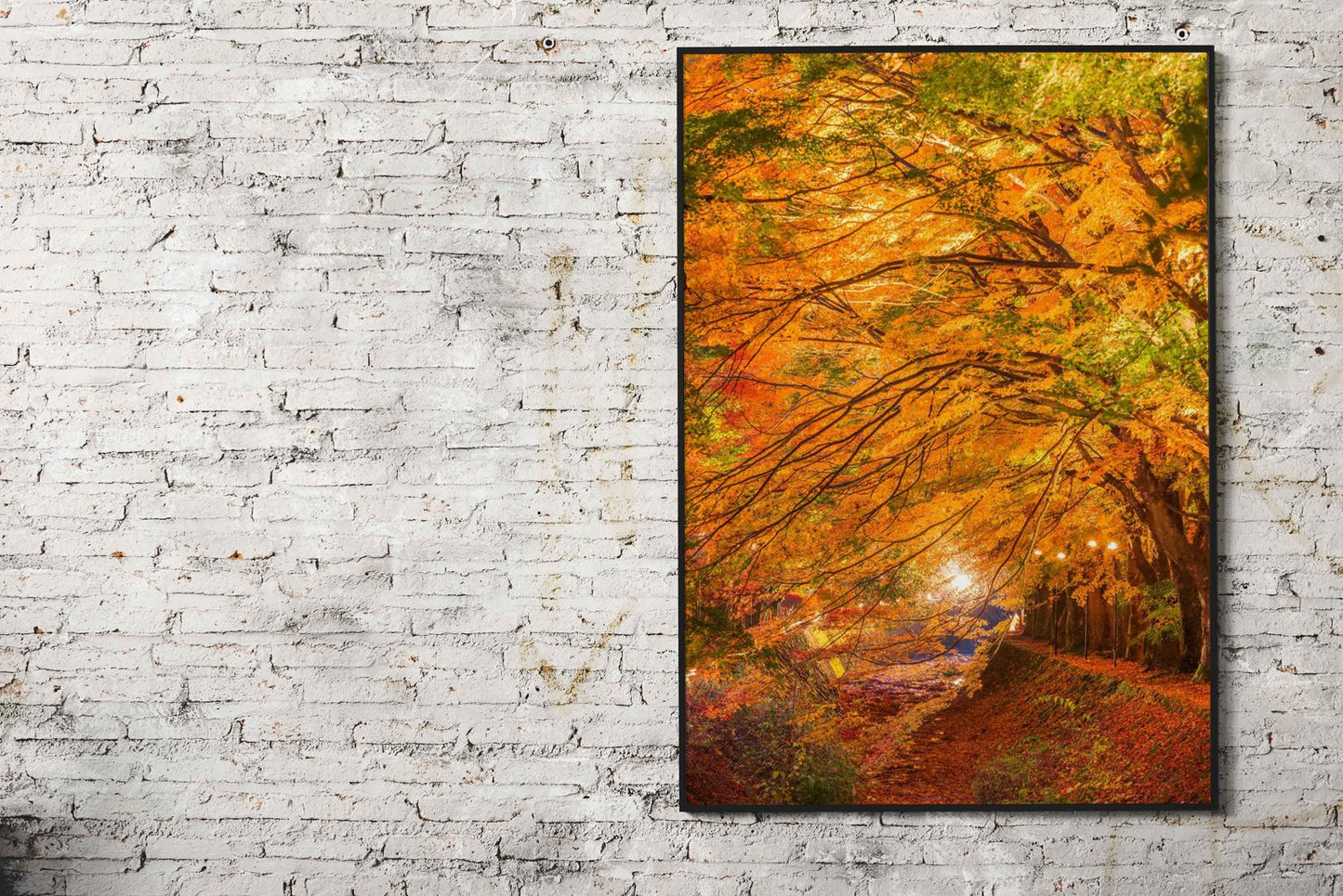 Maple Lake Kawaguchi Asian Style Poster | Wall Art for Home & Office | High-Quality Print - High-Quality Visual Display