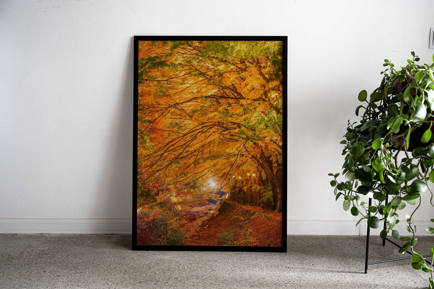 Maple Lake Kawaguchi Asian Style Poster | Wall Art for Home & Office | High-Quality Print - High-Quality Visual Display