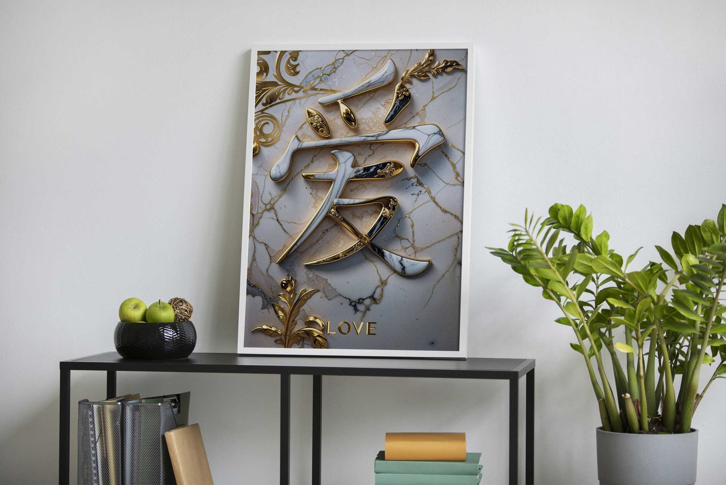 Marble Love Asian Style Poster | Wall Art for Home & Office | High-Quality Print - High-Quality Visual Display