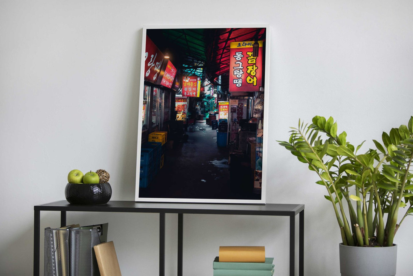 Market alley in Seoul Asian Style Poster | Wall Art for Home & Office | High-Quality Print - High-Quality Visual Display