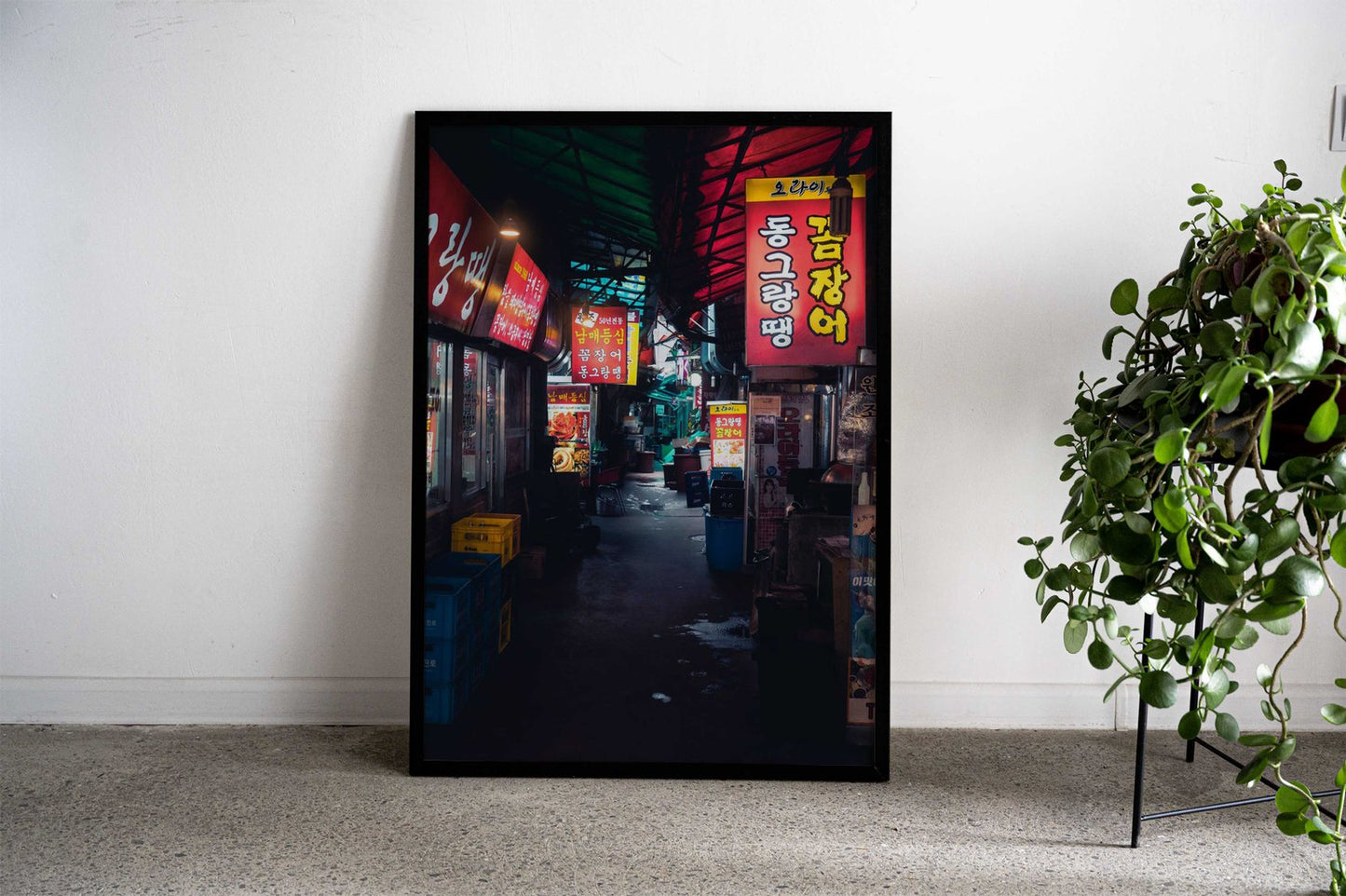 Market alley in Seoul Asian Style Poster | Wall Art for Home & Office | High-Quality Print - High-Quality Visual Display