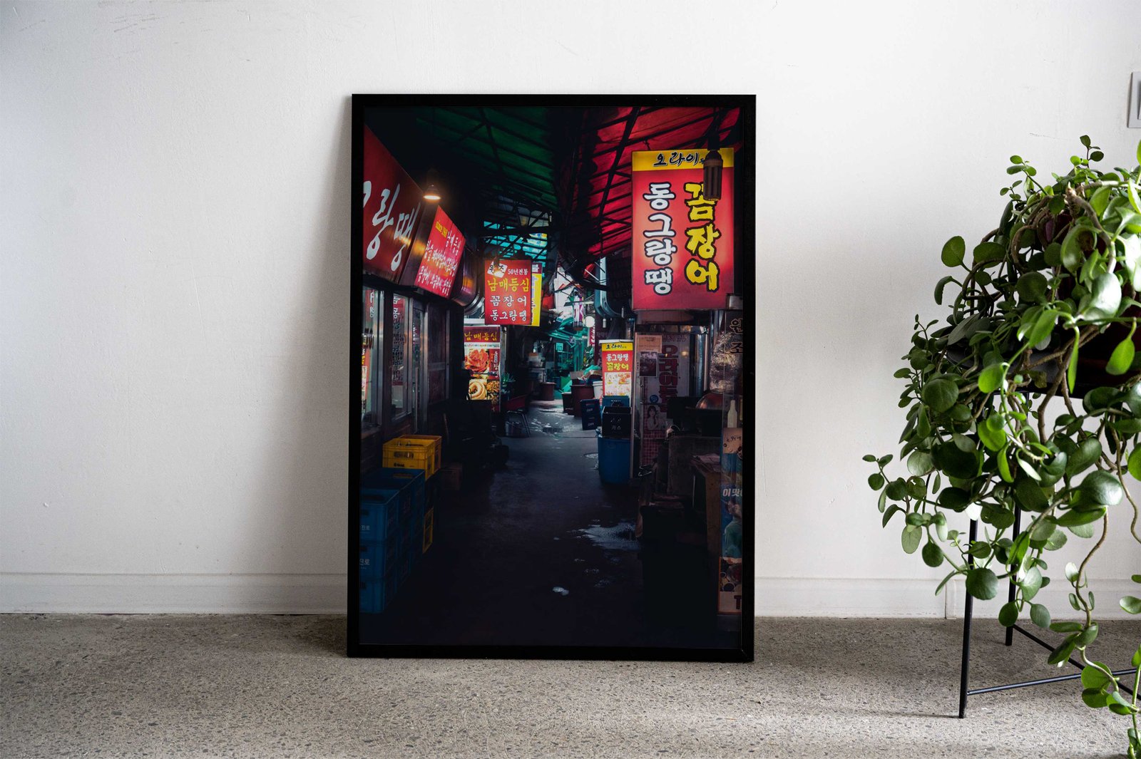 Market alley in Seoul Asian Style Poster | Wall Art for Home & Office | High-Quality Print - High-Quality Visual Display
