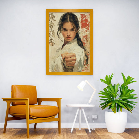 Martial Arts Woman Asian Style Poster | Wall Art for Home & Office | High-Quality Print - High-Quality Visual Display