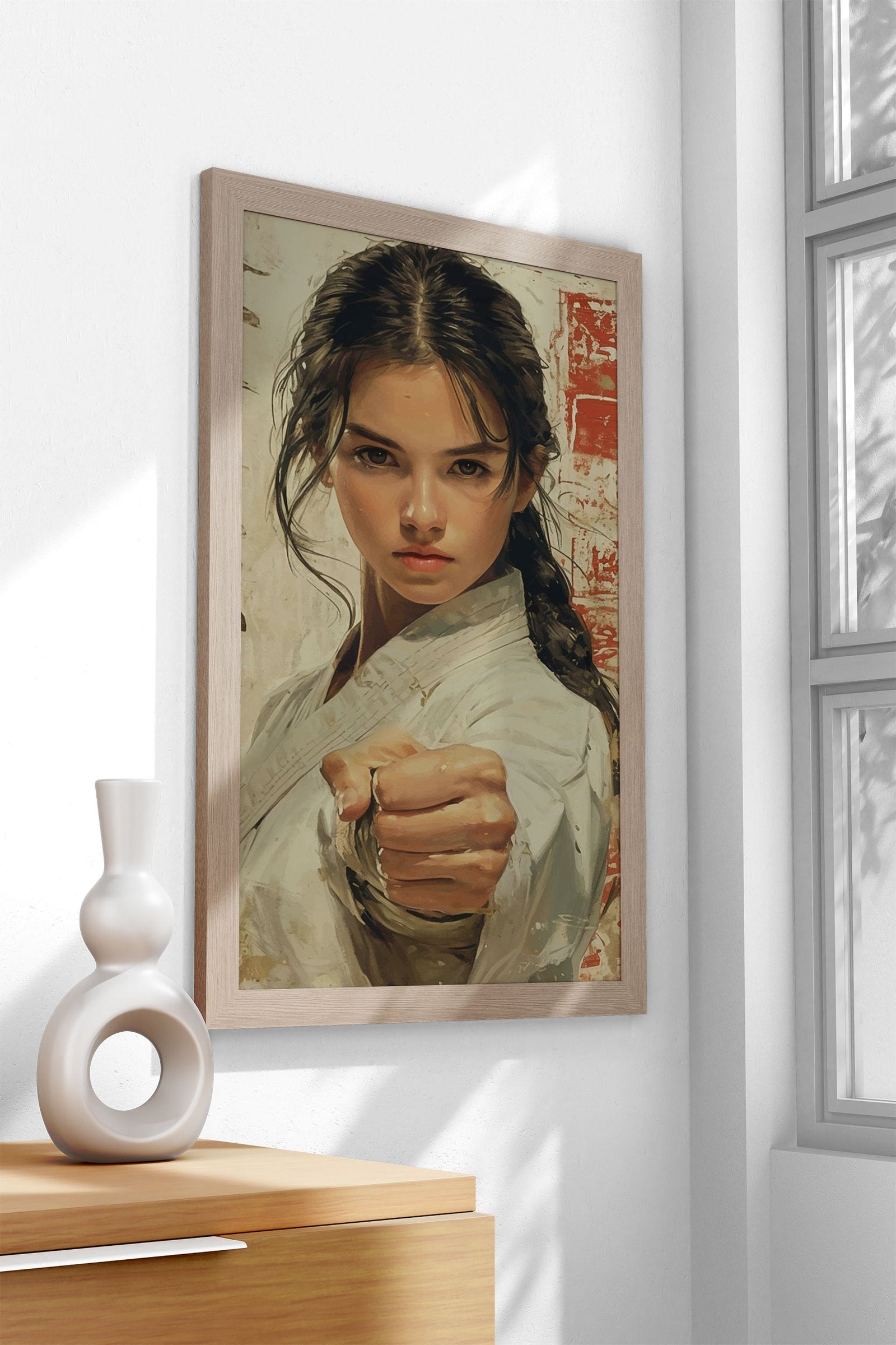 Martial Arts Woman Asian Style Poster | Wall Art for Home & Office | High-Quality Print - High-Quality Visual Display
