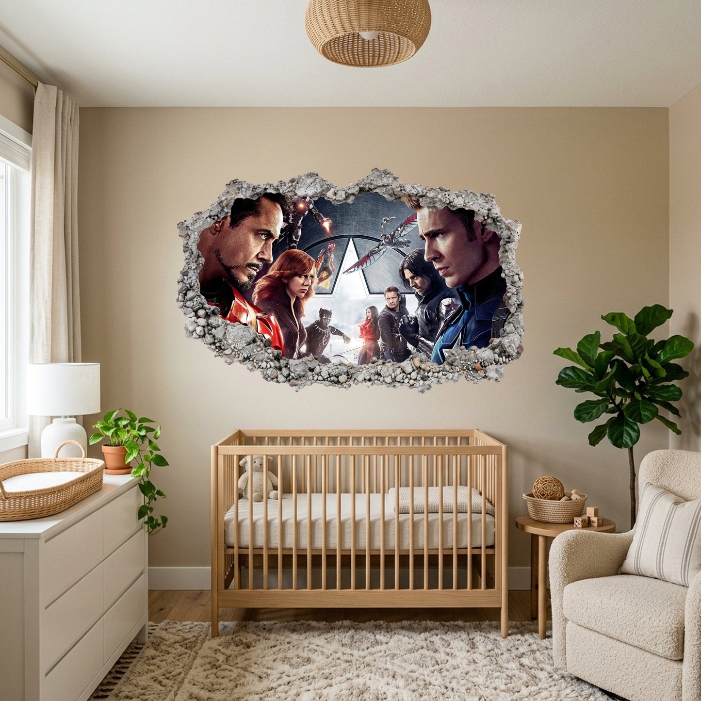 Marvel Avengers Superheroes 3D Effect Sticker Kids Room Decor 013