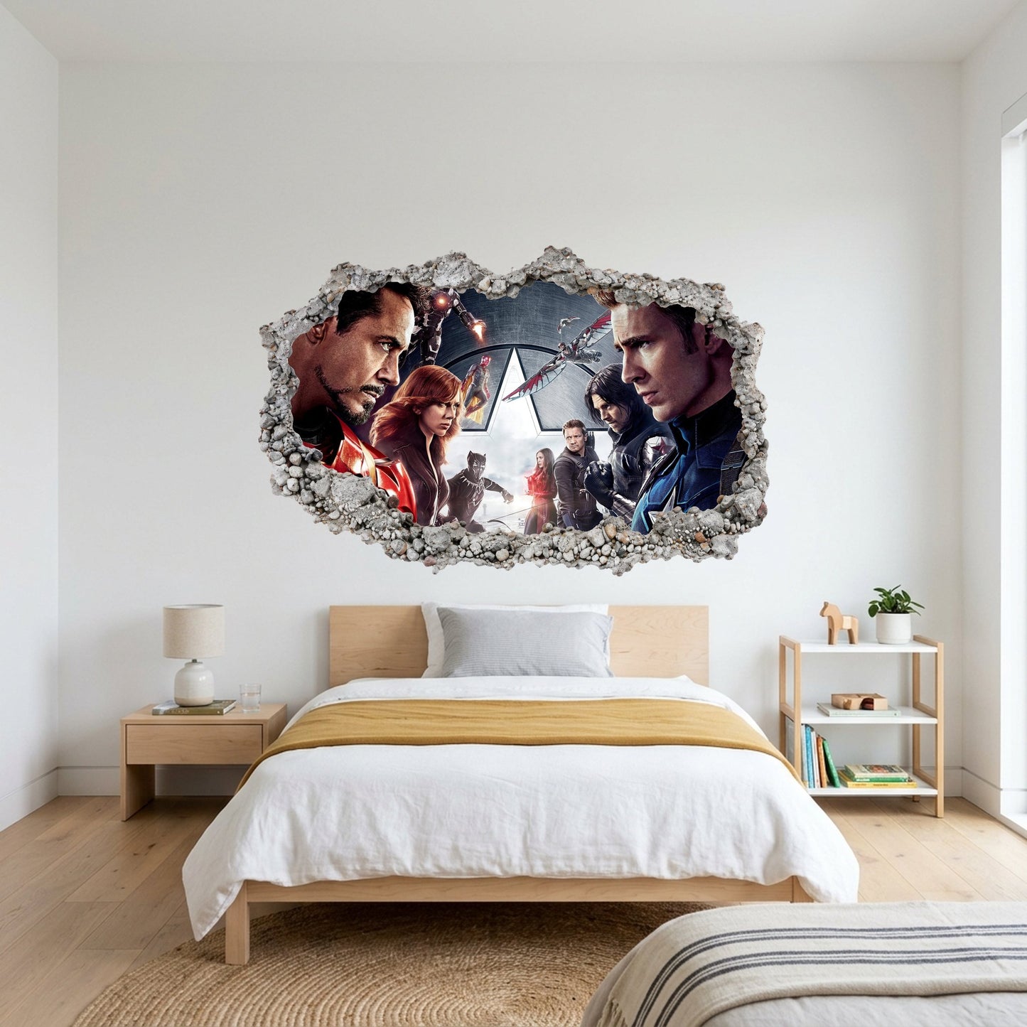 Marvel Avengers Superheroes 3D Effect Sticker Kids Room Decor 013