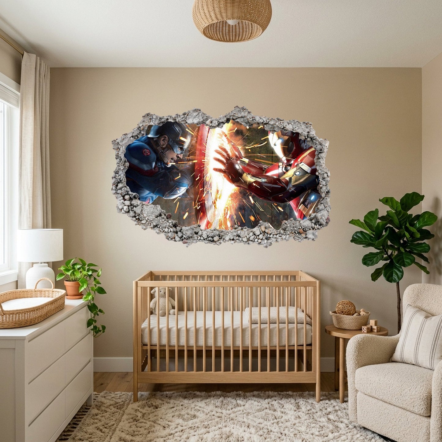 Marvel Avengers Superheroes 3D Effect Sticker Wall Art Sticker 031