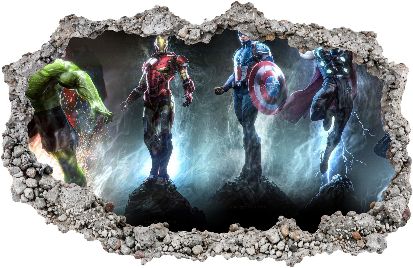 Marvel Avengers Superheroes Nursery Wall Art Playroom Art Decal 005