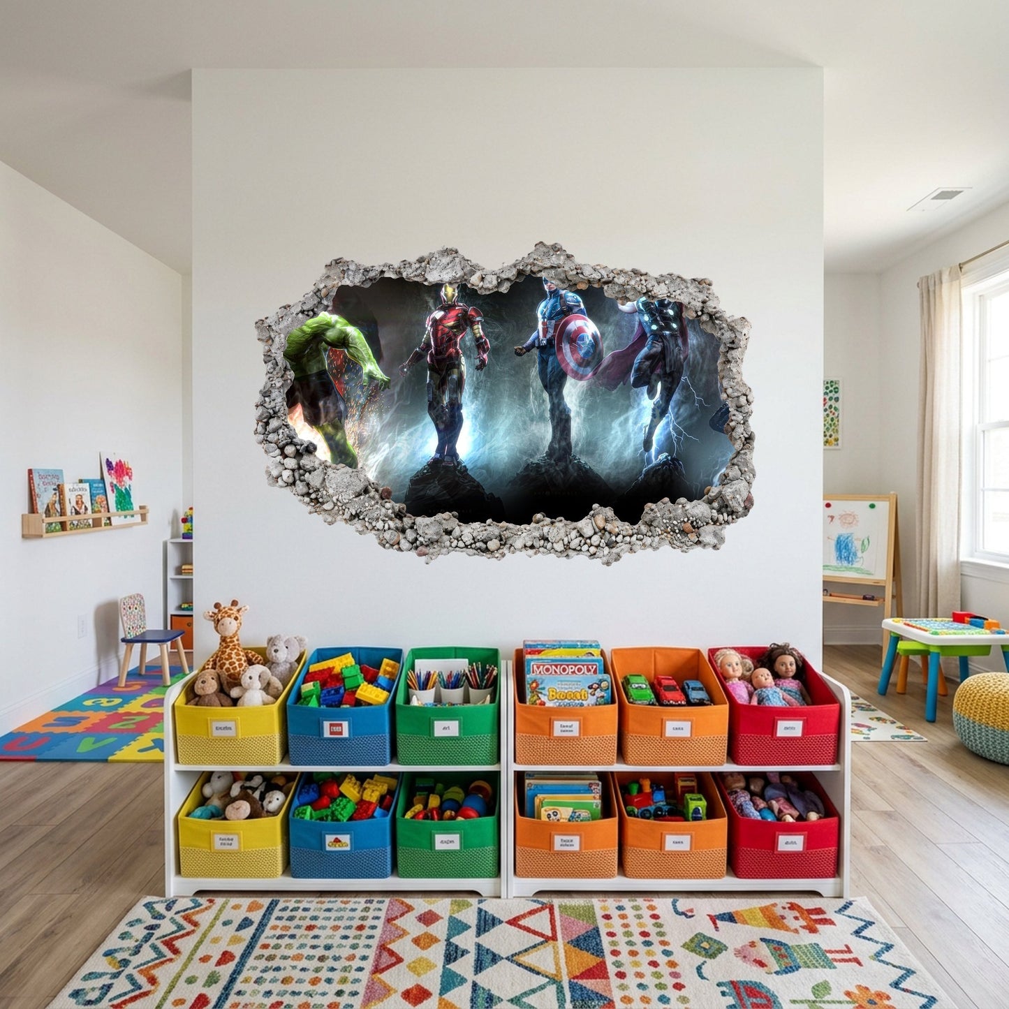 Marvel Avengers Superheroes Nursery Wall Art Playroom Art Decal 005