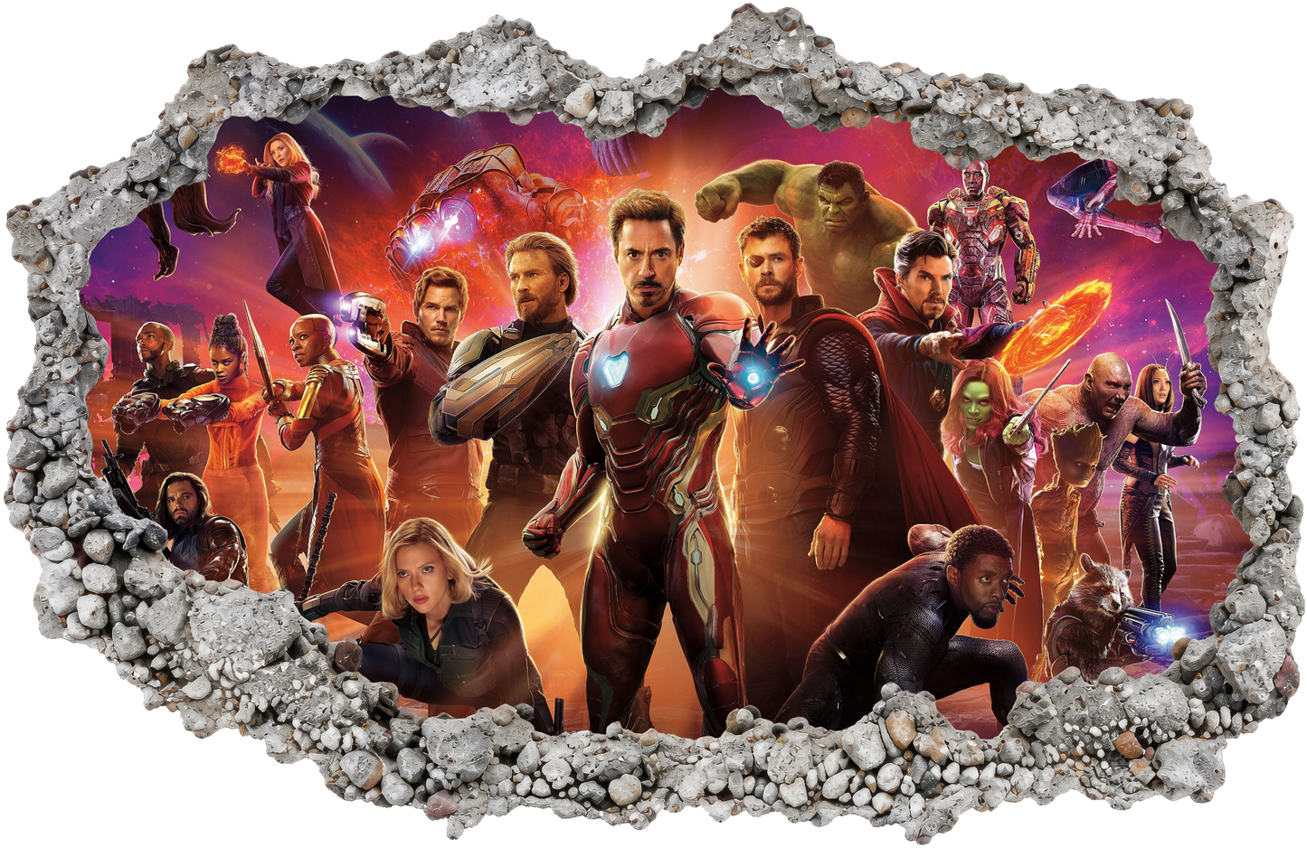 Marvel Avengers Superheroes Nursery Wall Art Vinyl Mural 030