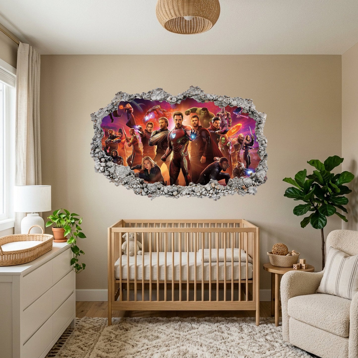 Marvel Avengers Superheroes Nursery Wall Art Vinyl Mural 030