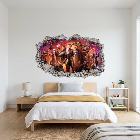 Marvel Avengers Superheroes Nursery Wall Art Vinyl Mural 030