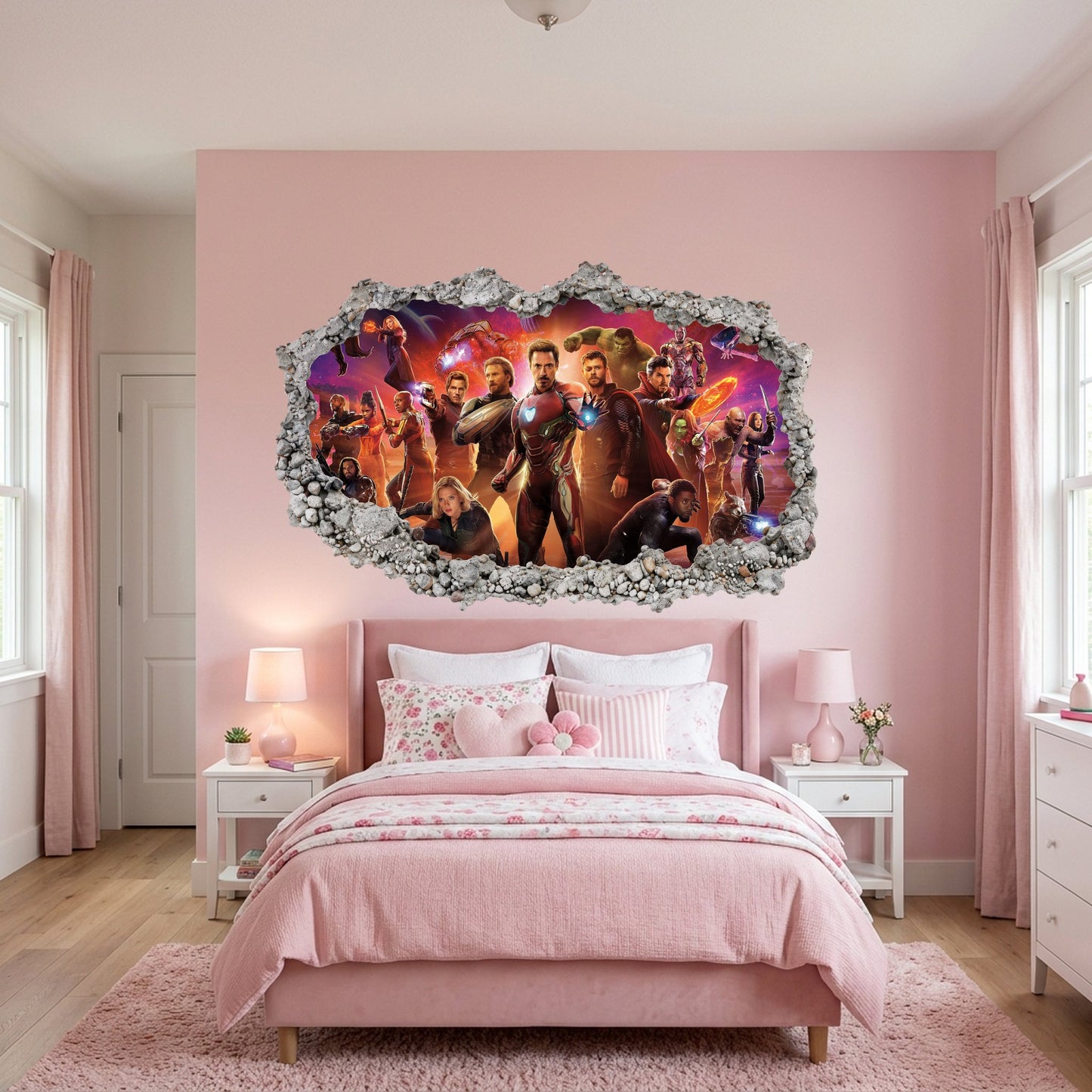 Marvel Avengers Superheroes Nursery Wall Art Vinyl Mural 030