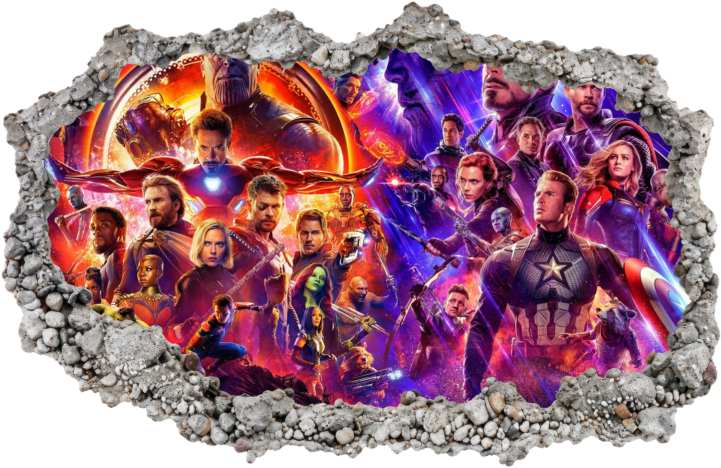 Marvel Avengers Superheroes Nursery Wall Art Wall Art Sticker 002