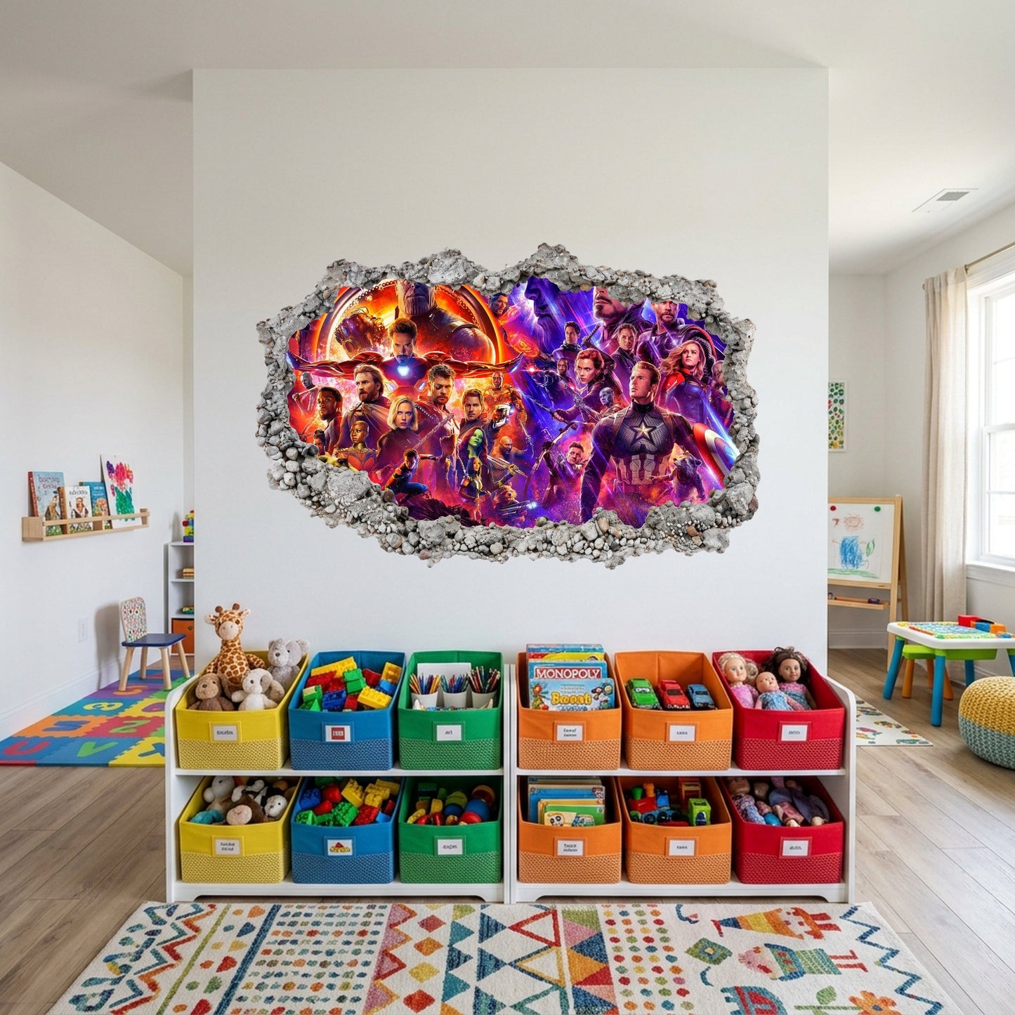 Marvel Avengers Superheroes Nursery Wall Art Wall Art Sticker 002
