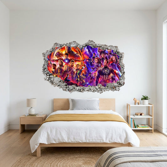 Marvel Avengers Superheroes Nursery Wall Art Wall Art Sticker 002