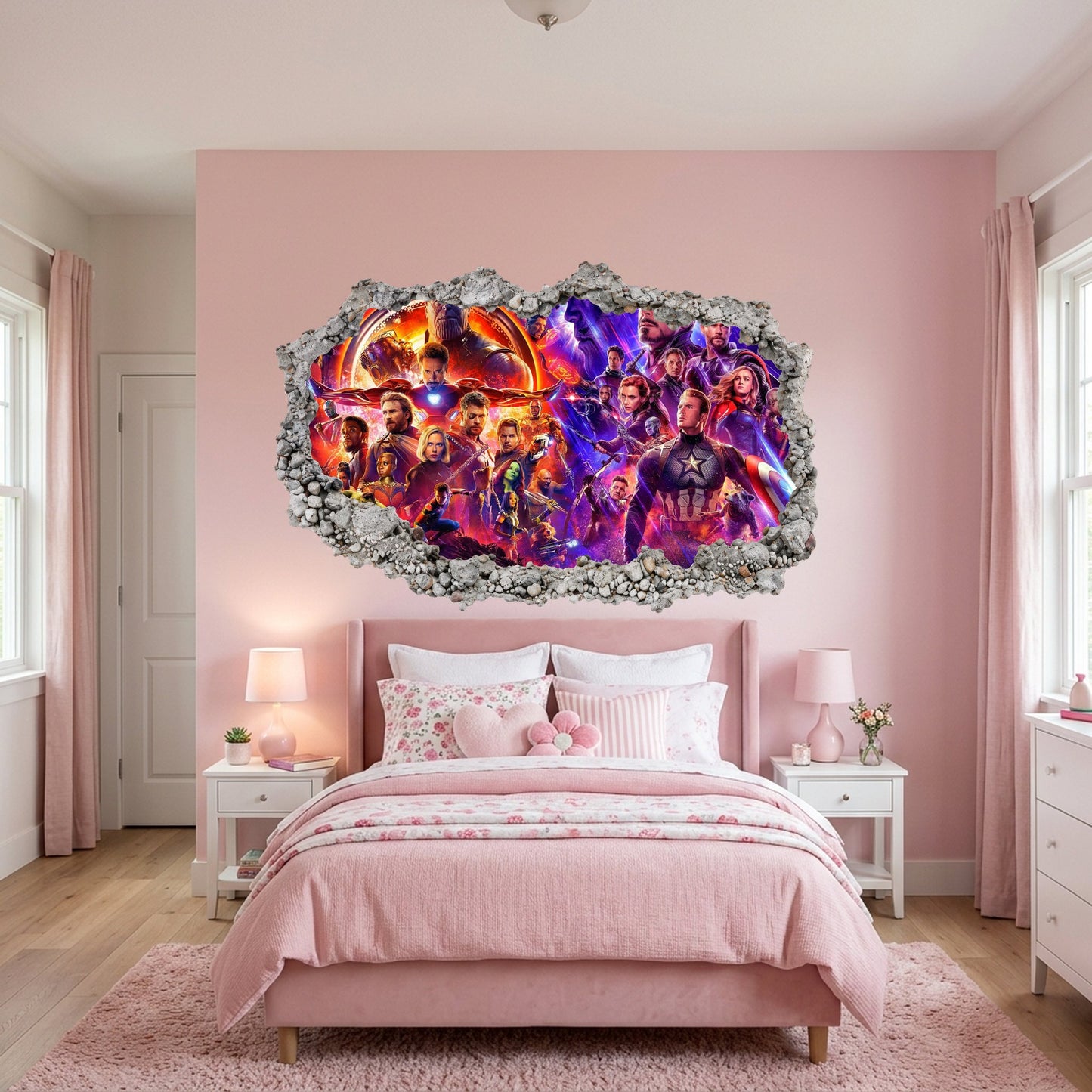 Marvel Avengers Superheroes Nursery Wall Art Wall Art Sticker 002