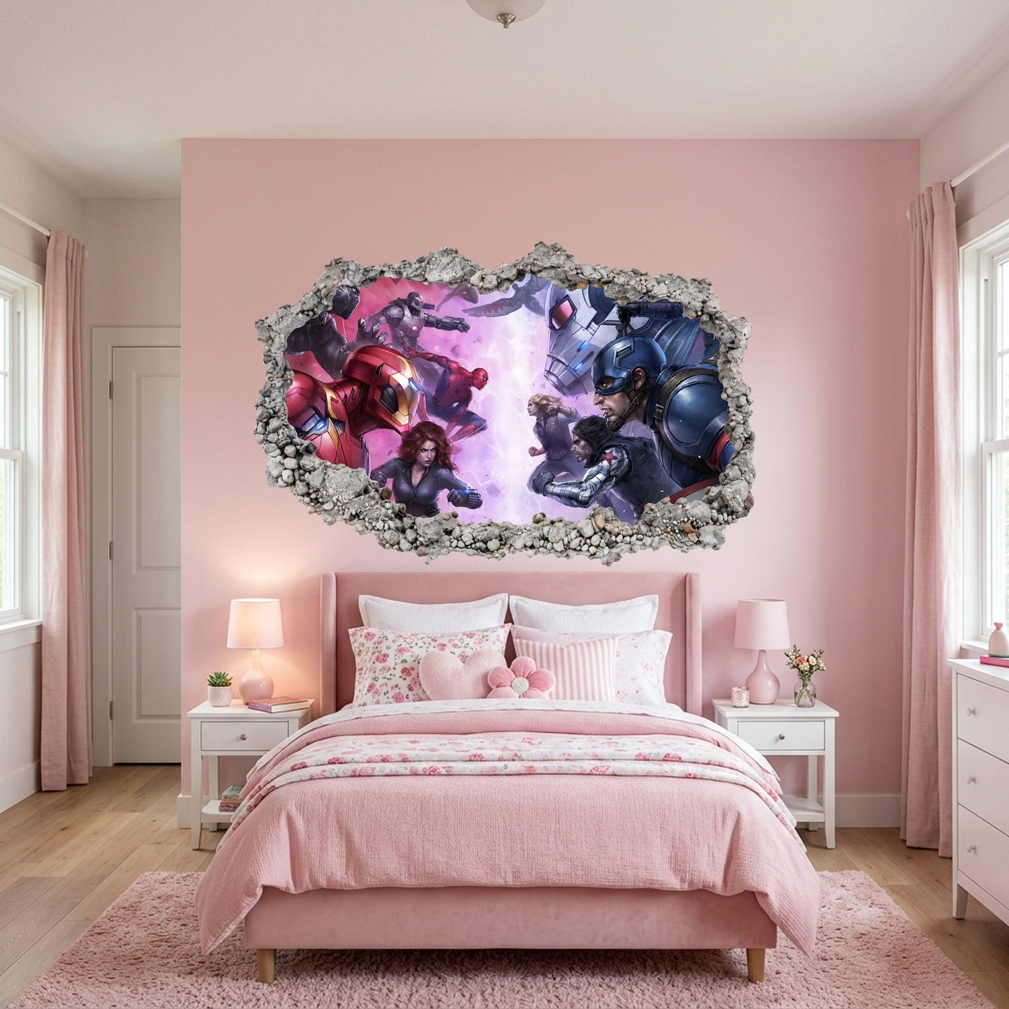Marvel Avengers Superheroes Nursery Wall Art Wall Art Sticker 037