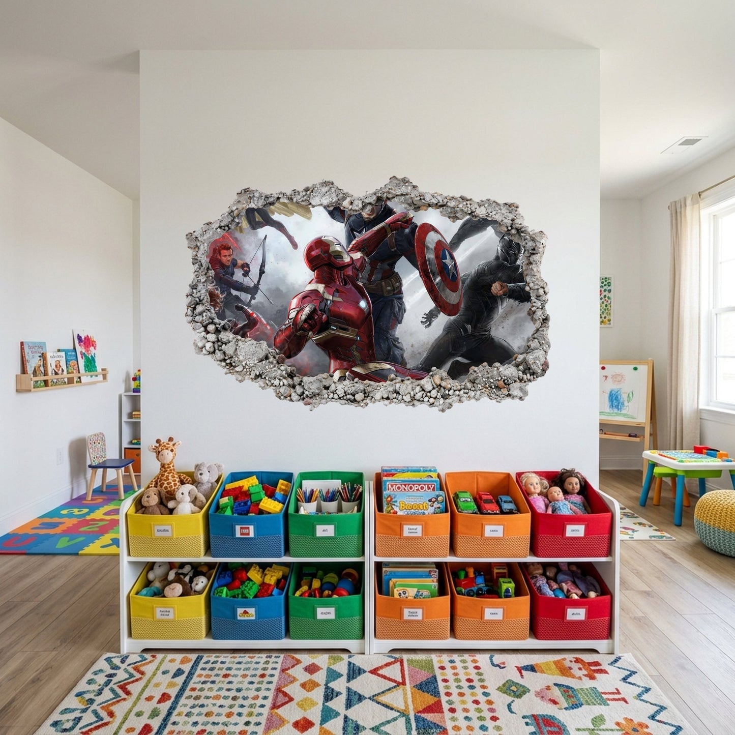 Marvel Avengers Superheroes Playroom Art Decal Vinyl Mural 018