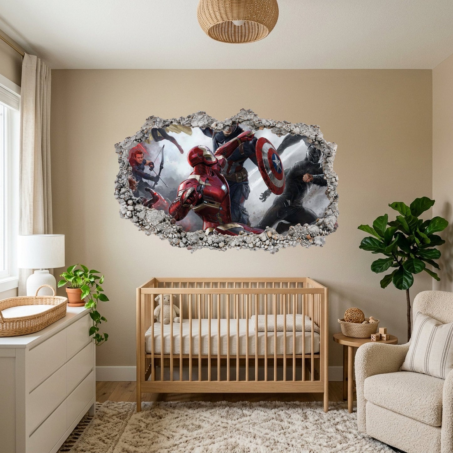 Marvel Avengers Superheroes Playroom Art Decal Vinyl Mural 018
