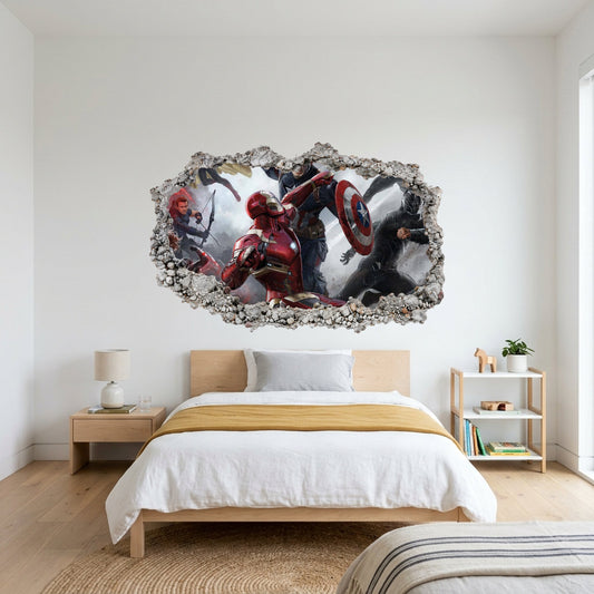 Marvel Avengers Superheroes Playroom Art Decal Vinyl Mural 018