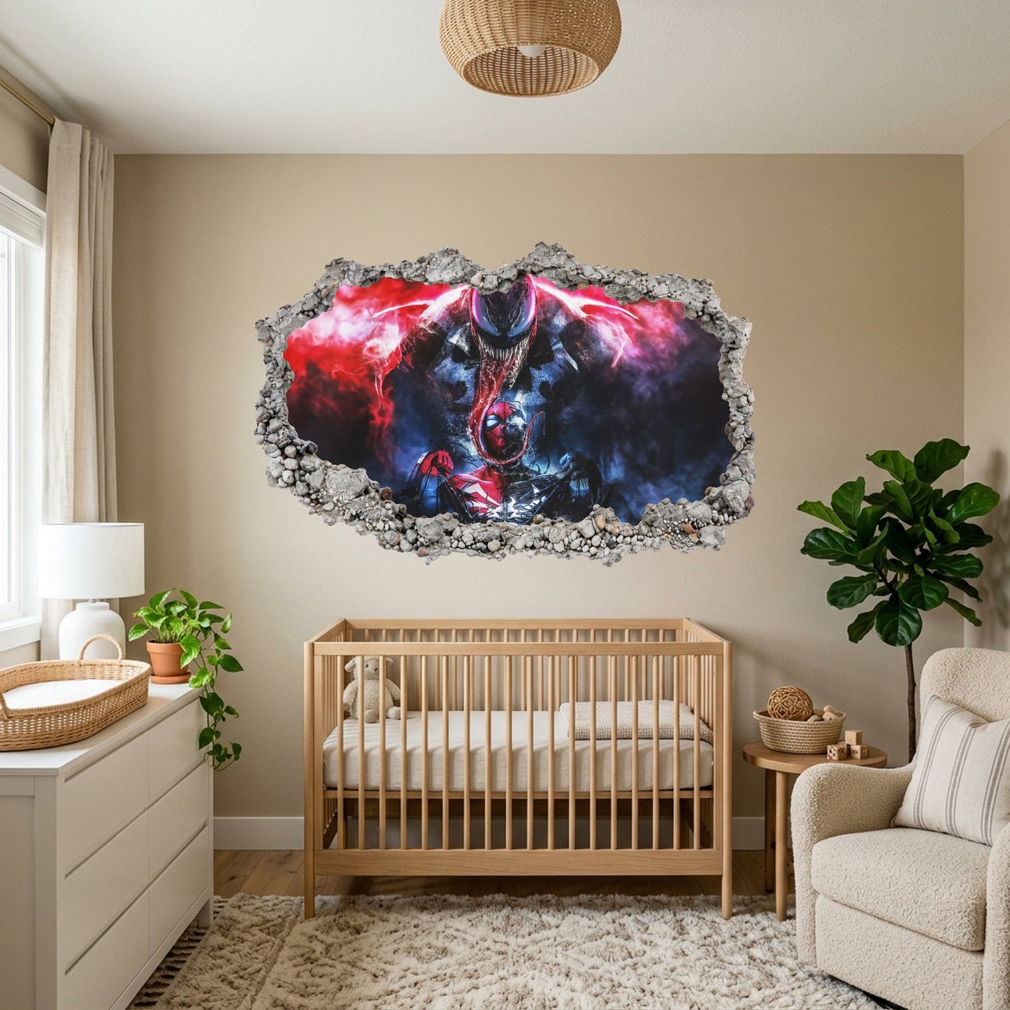 Marvel Cinematic Universe Avengers 3D Smashed Wall Decal Playroom Art Decal 047