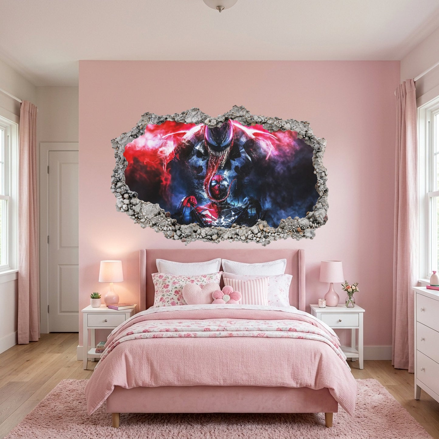 Marvel Cinematic Universe Avengers 3D Smashed Wall Decal Playroom Art Decal 047