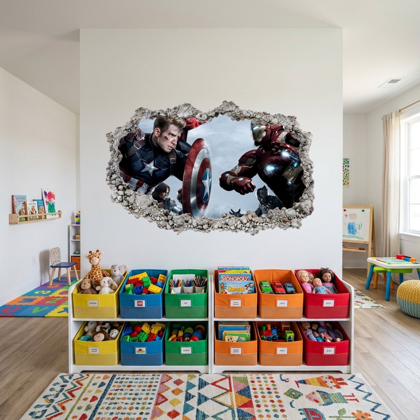 Marvel Cinematic Universe Avengers Kids Room Decor Playroom Art Decal 028