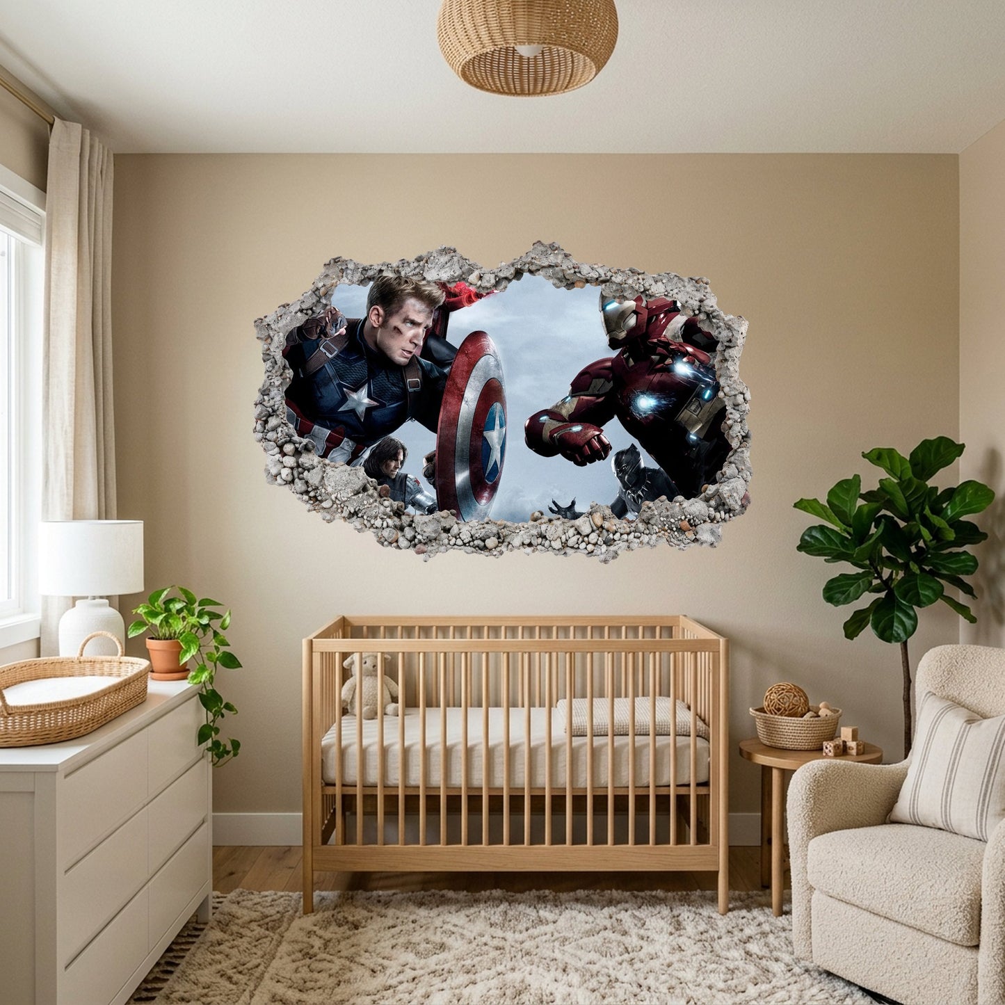 Marvel Cinematic Universe Avengers Kids Room Decor Playroom Art Decal 028