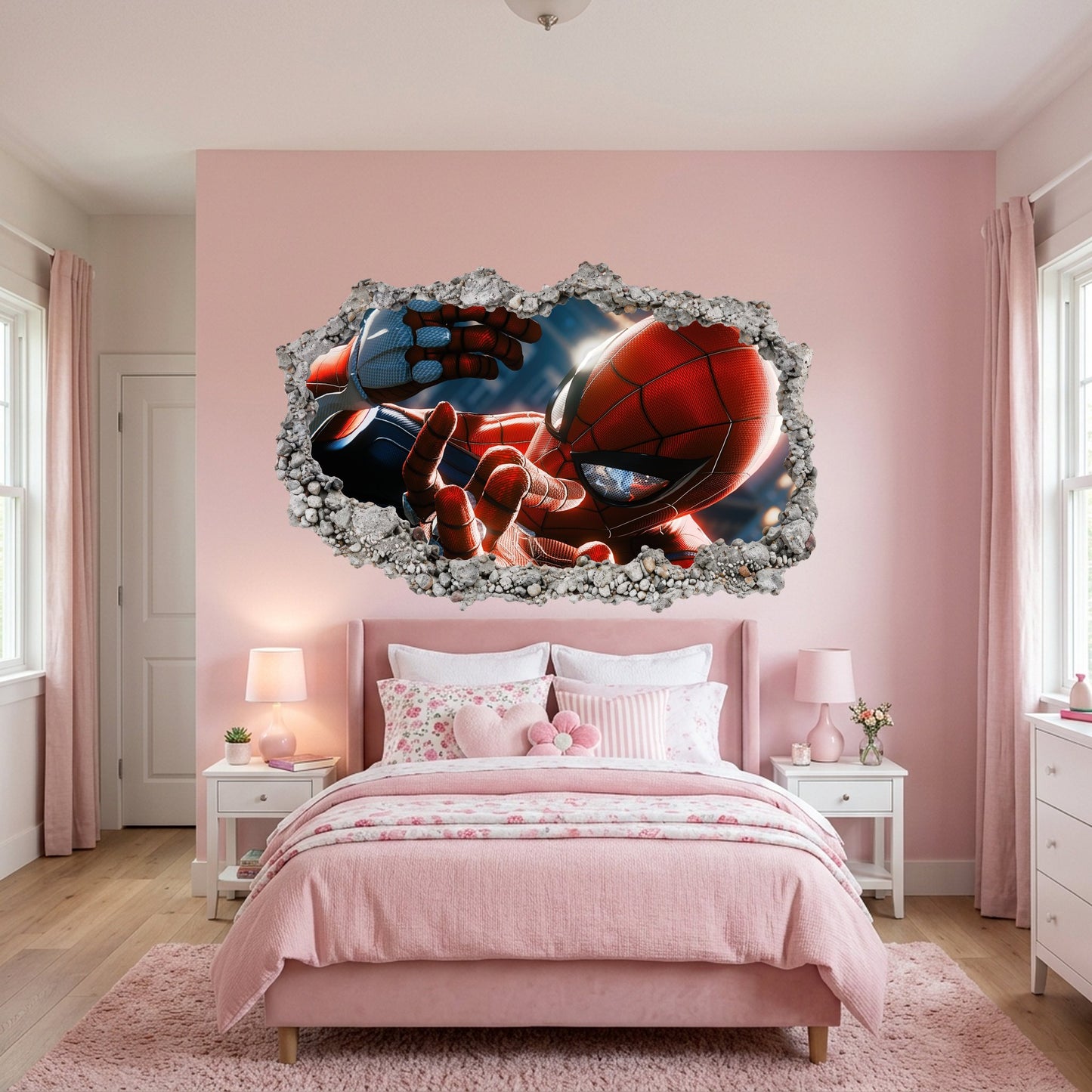 Marvel Cinematic Universe Avengers Smashed Brick Decal Bedroom Decor 012