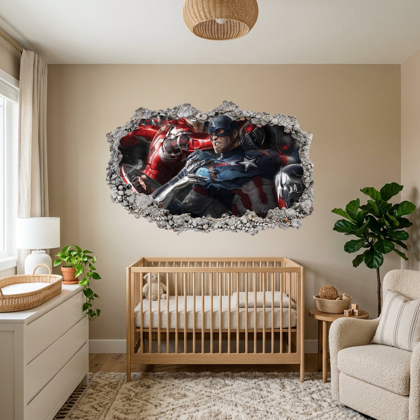 Marvel Cinematic Universe Avengers Wall Art Sticker Nursery Wall Art 020