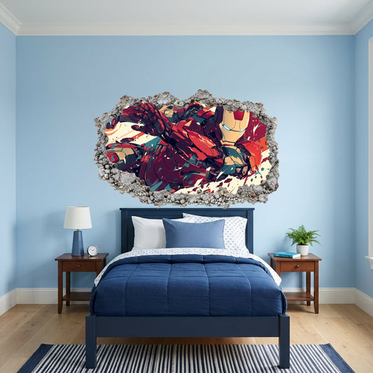 Marvel Iron Man Tony Stark Bedroom Decor Vinyl Mural 102