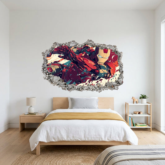 Marvel Iron Man Tony Stark Bedroom Decor Vinyl Mural 102