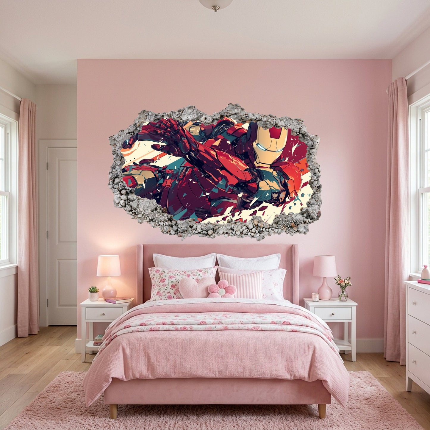 Marvel Iron Man Tony Stark Bedroom Decor Vinyl Mural 102