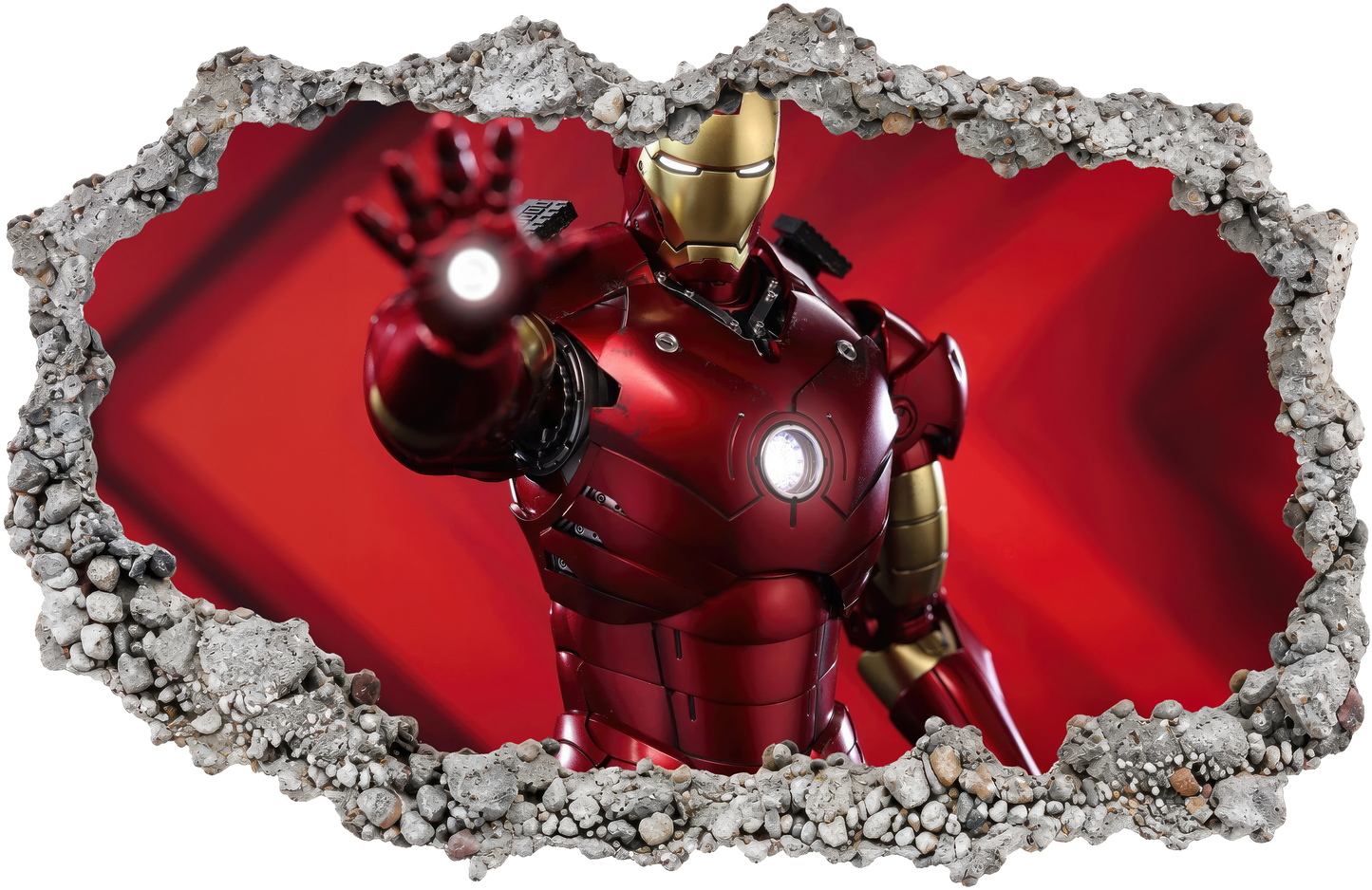 Marvel Iron Man Tony Stark Vinyl Mural 3D Effect Sticker 087