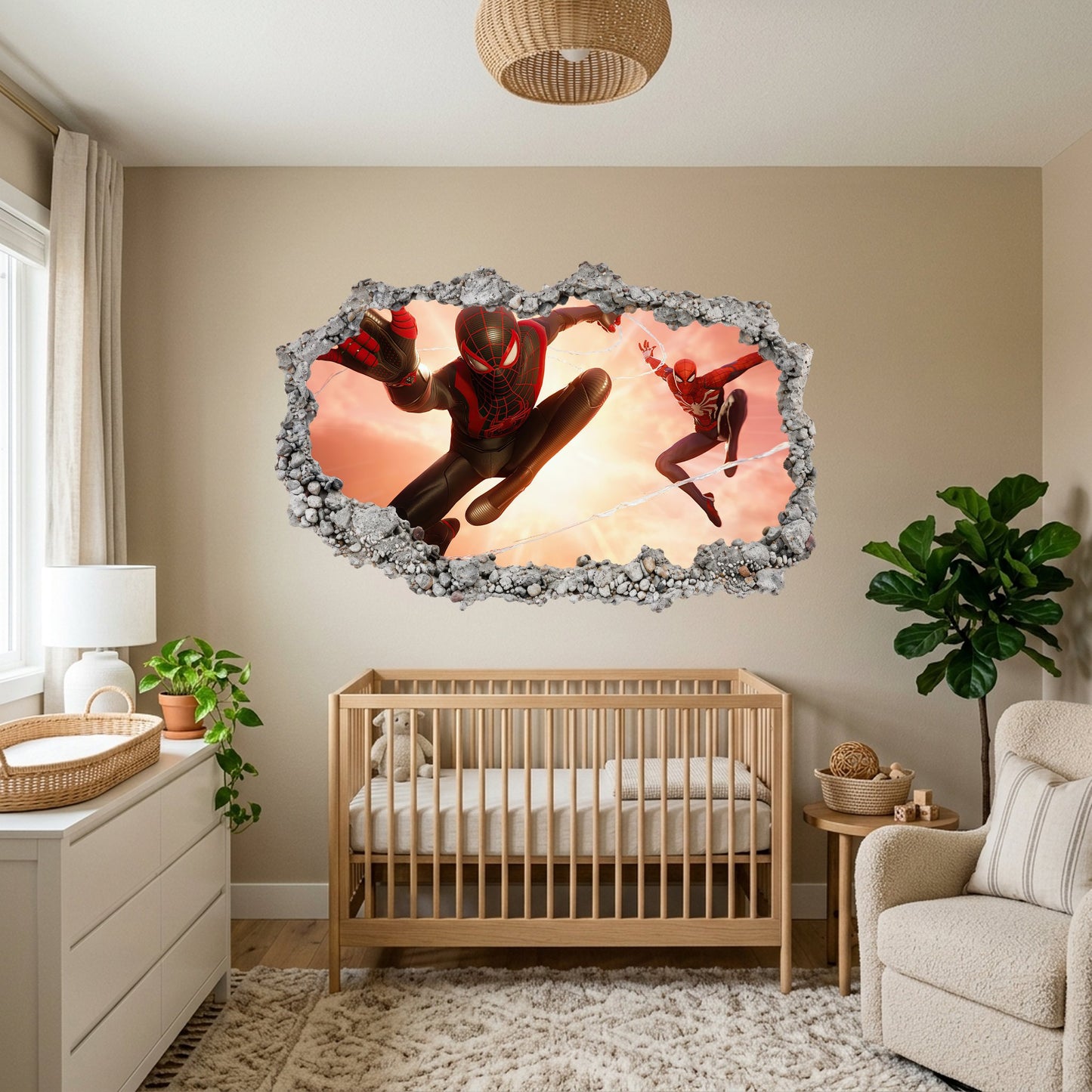 Marvel Spider-Man Venom 3D Effect Sticker 3D Smashed Wall Decal 240