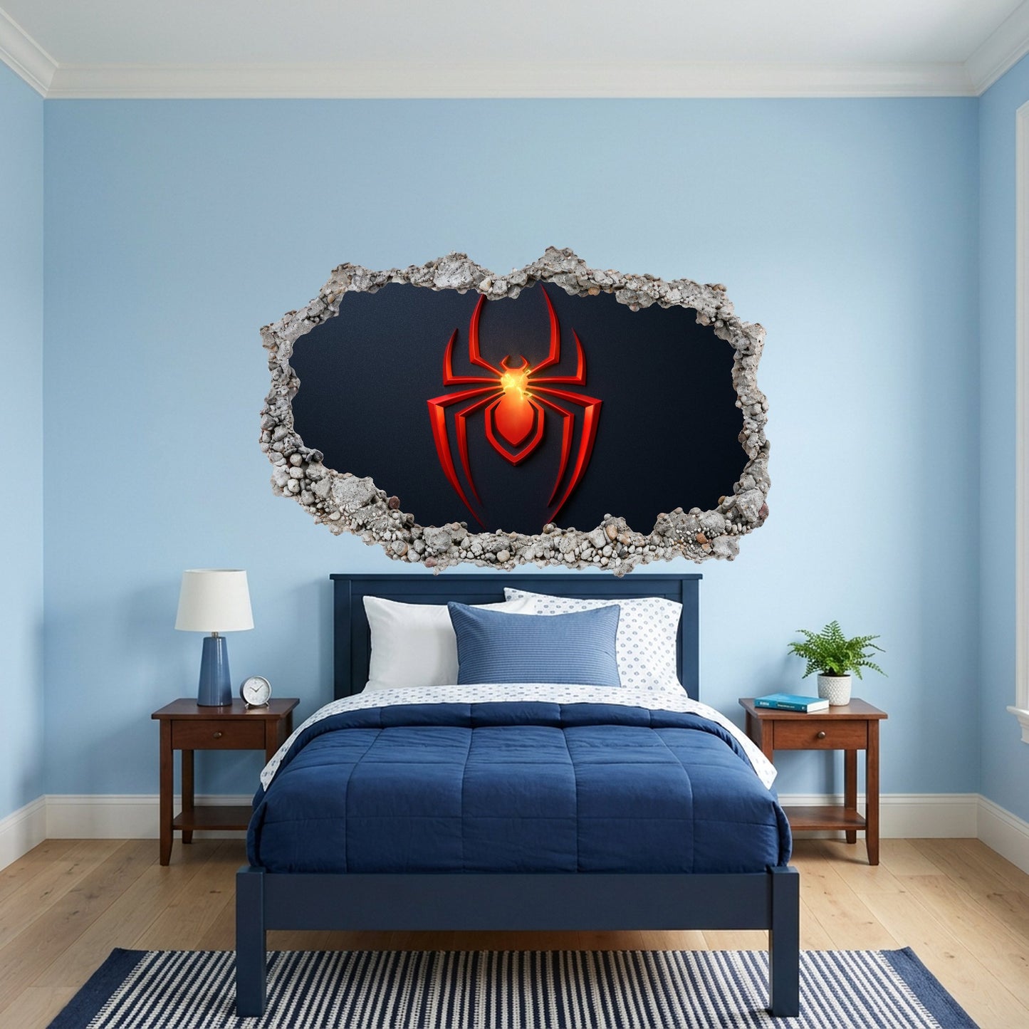 Marvel Spider-Man Venom Kids Room Decor Smashed Brick Decal 238
