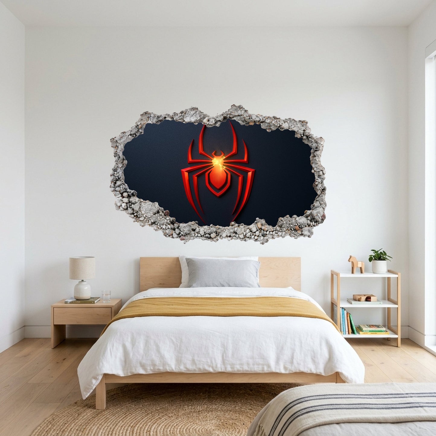 Marvel Spider-Man Venom Kids Room Decor Smashed Brick Decal 238